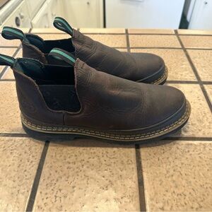 Georgia Romeo slip on work boots. Waterproof and slip resistant.